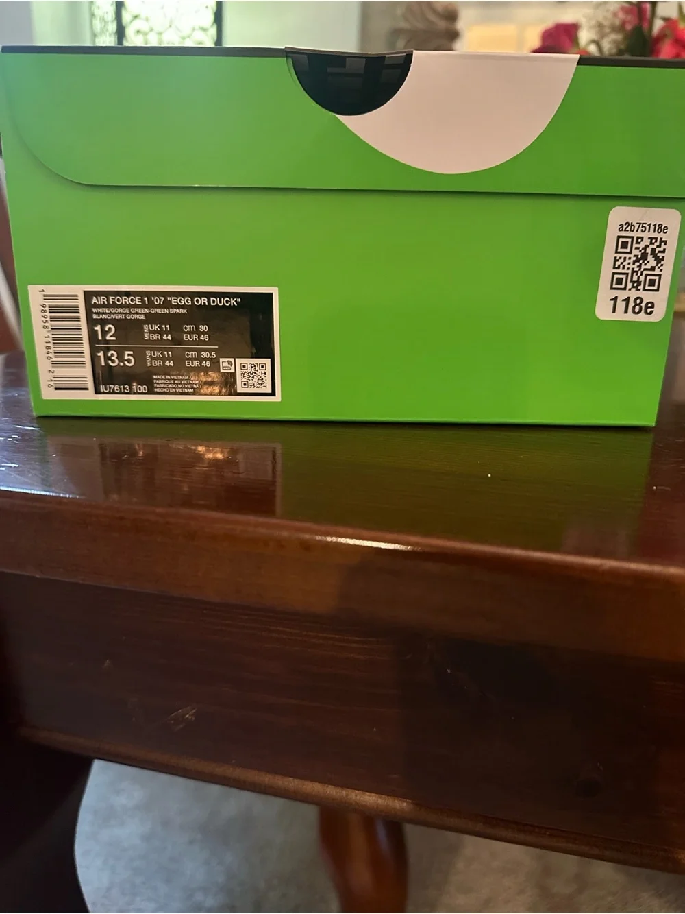 Nike Green White Orange Accent Low-Top Sneakers